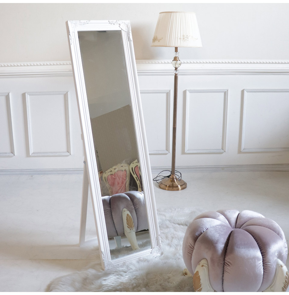 名作名作アンティーク 全身鏡 姿見 アンティークミラー 幅90cm 超美品 輸入家具 鏡(立て掛け式)