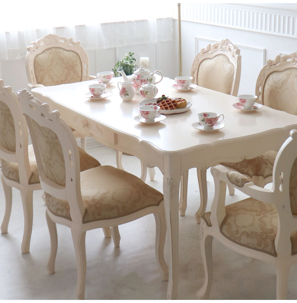 姫系　テーブル　ホワイト