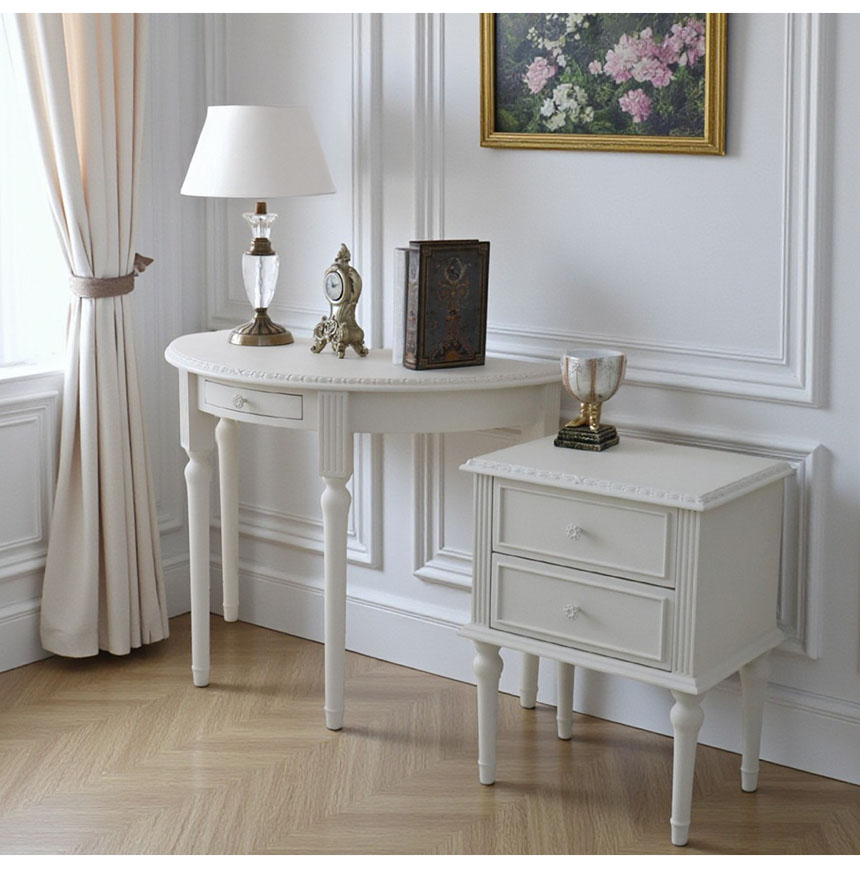 フレンチテイスト カントリーグレース ハーフムーンコンソールデスク
