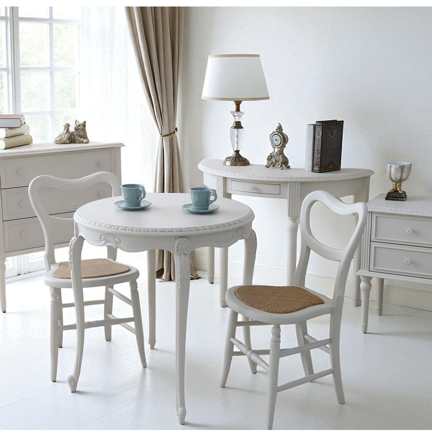 フレンチテイスト カントリーグレース ミニバルーンチェア（ホワイト